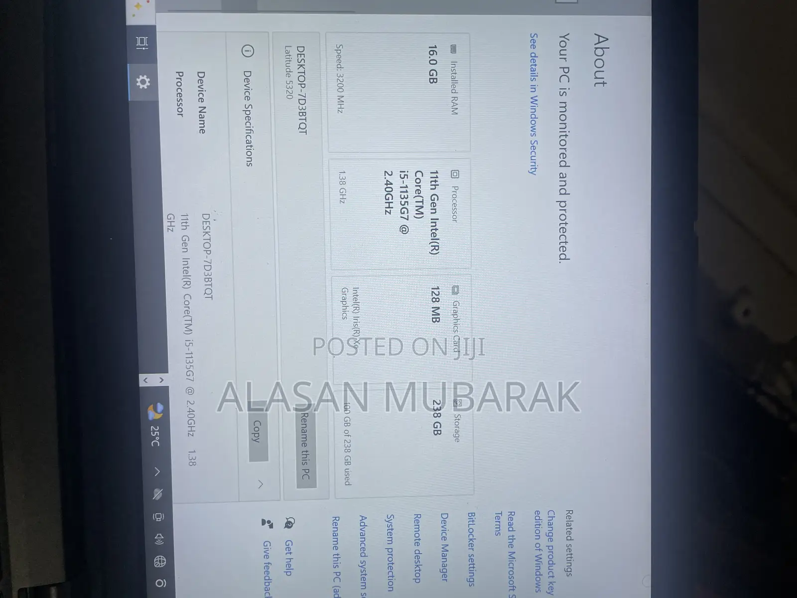 Laptop Dell Latitude 5320 16GB Intel Core i5 HDD+SSD 256GB