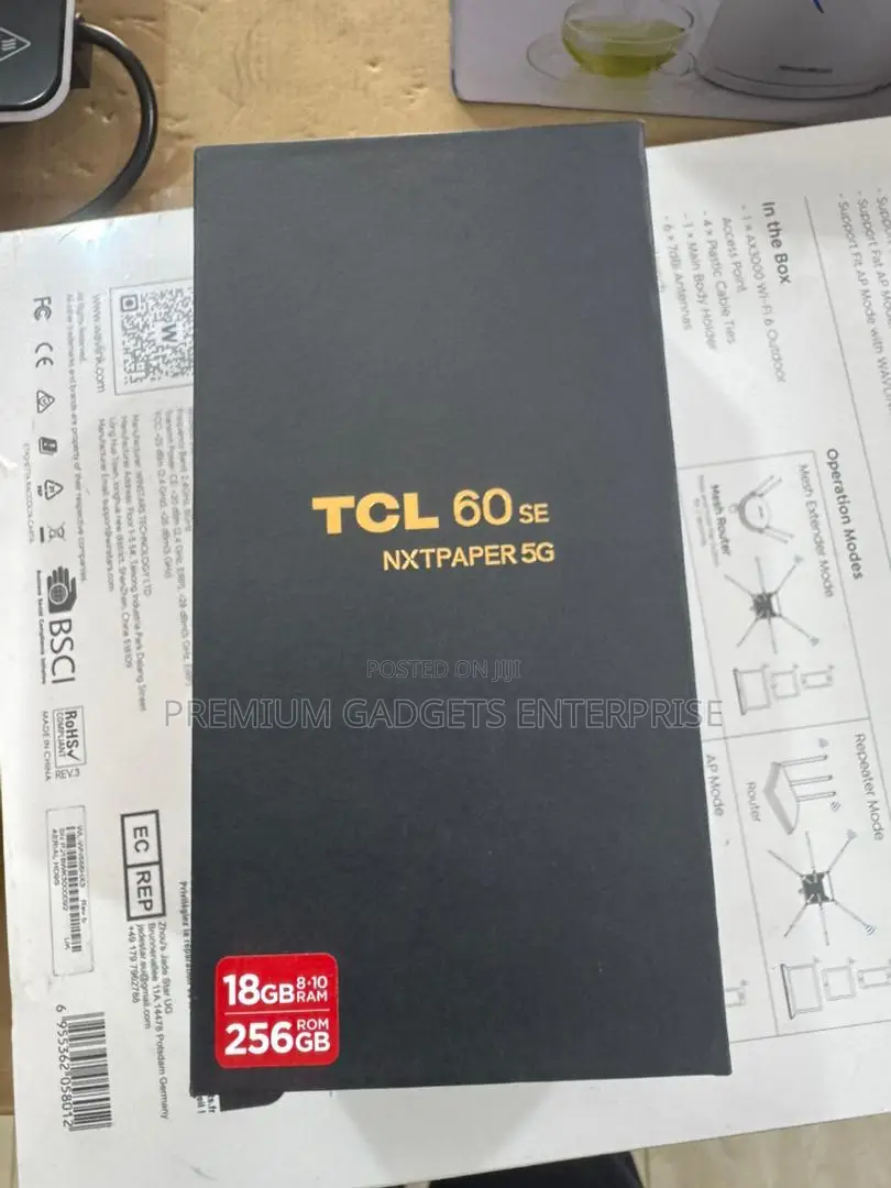 New TCL 60 Se NxtPaper 5G 256 GB Black