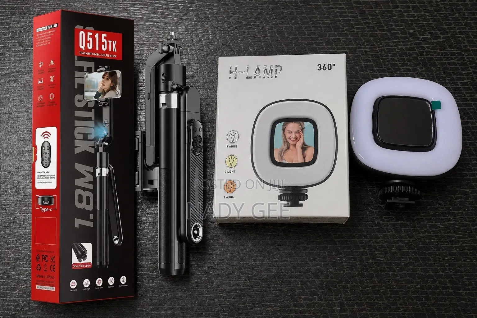Q515 Tk Ai Tracking Gimbal Selfie Stick With 2led Mini Lights