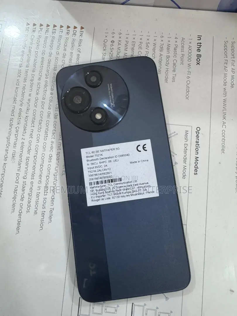 New TCL 60 Se NxtPaper 5G 256 GB Black