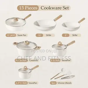 Carote 13-Piece Ceramic Nonstick Cookware Set for All Stoves