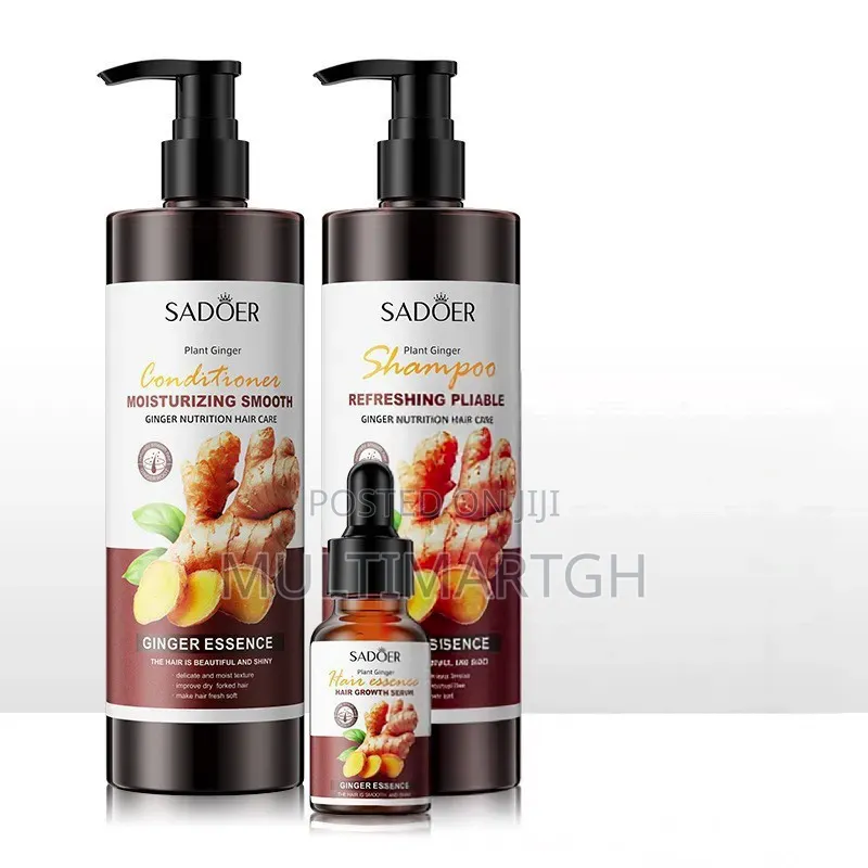 Sadoer Ginger Shampoo and Conditioner With Hair Growth Serum