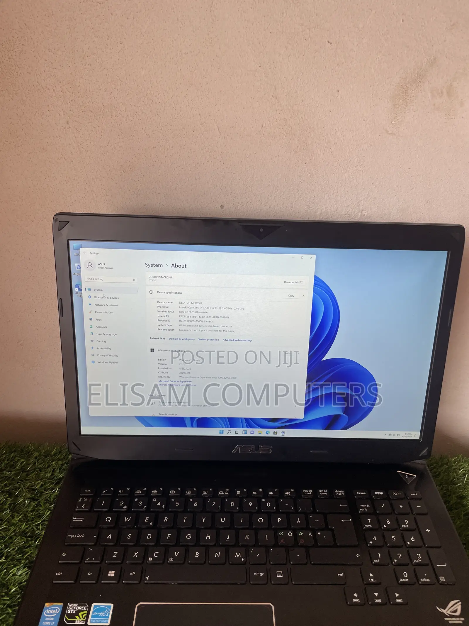 Laptop Asus G751JM 8GB Intel Core i7 HDD 1T