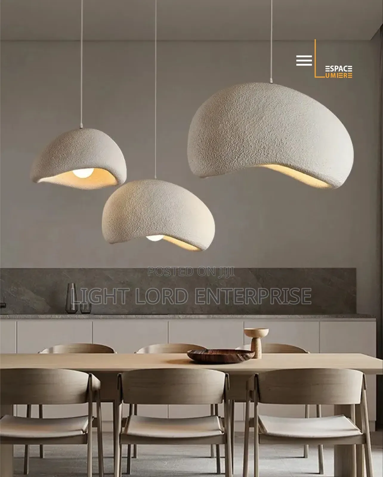 MLZx Janpanese Style White Fabric Pendant 300mm