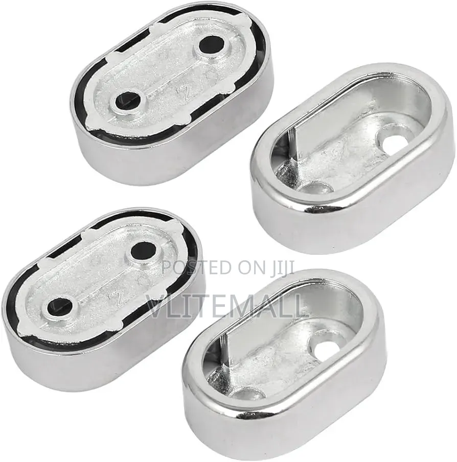 Oval Wardrobe Tube End Supports 2pcs