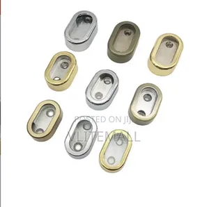 Oval Wardrobe Tube End Supports 2pcs
