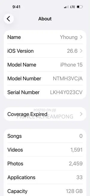 Apple iPhone 15 128 GB Black