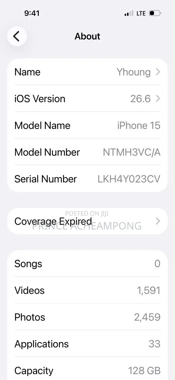 Apple iPhone 15 128 GB Black