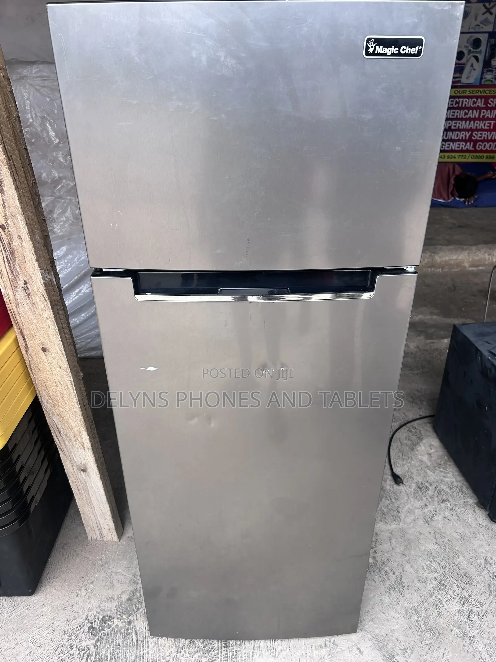 Magic Chef 10.1 Cu Ft Stainless Steel Double Door Refrigerator