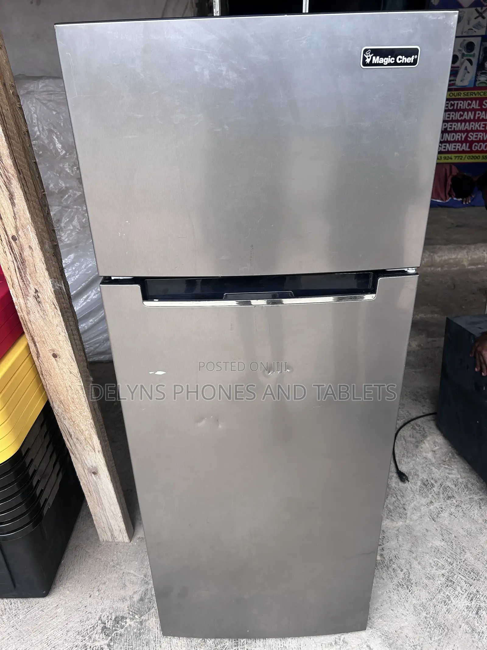 Magic Chef 10.1 Cu Ft Stainless Steel Double Door Refrigerator