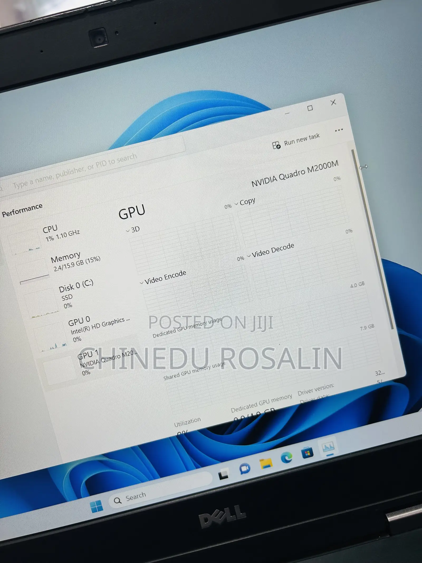 Laptop Dell Precision 7510 16GB Intel Core i7 SSD 256GB
