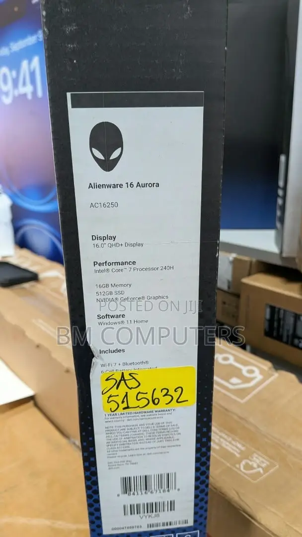 New Laptop Alienware 16 Aurora 16GB Intel Core Ultra 7 SSD 512GB