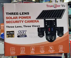 WIFI 3 Lens Solar Camera True Colorvu 15mp G15-Tl-Wifi App: EseeCloud