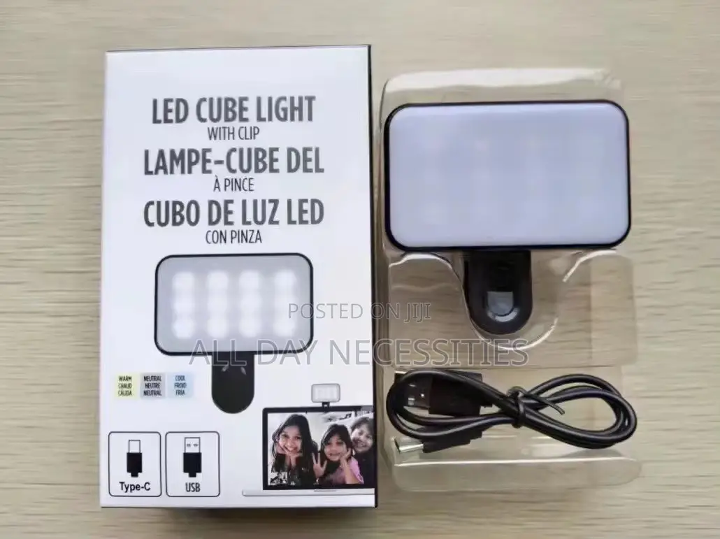LED Cube Light With Clip – Bright, Portable & Convenient!