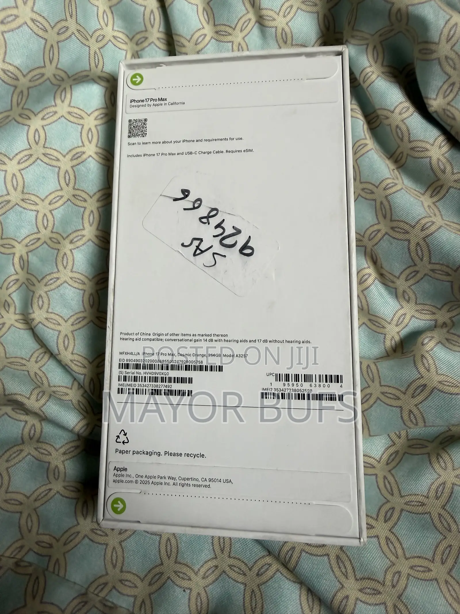New Apple iPhone 17 Pro Max 256 GB Orange