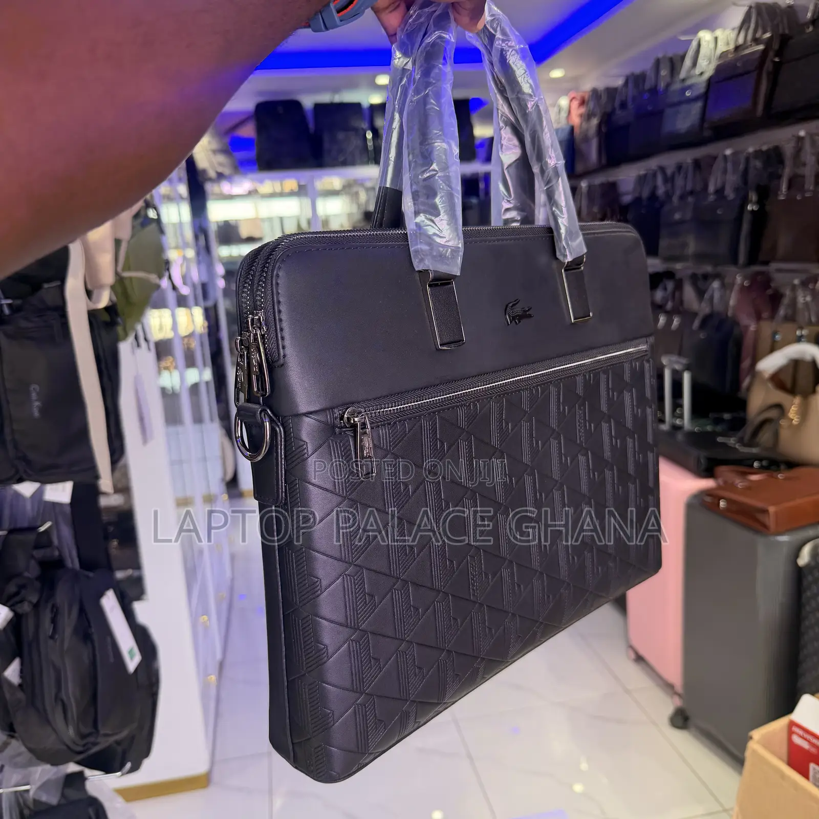 Lacoste Briefcase Leather Bag