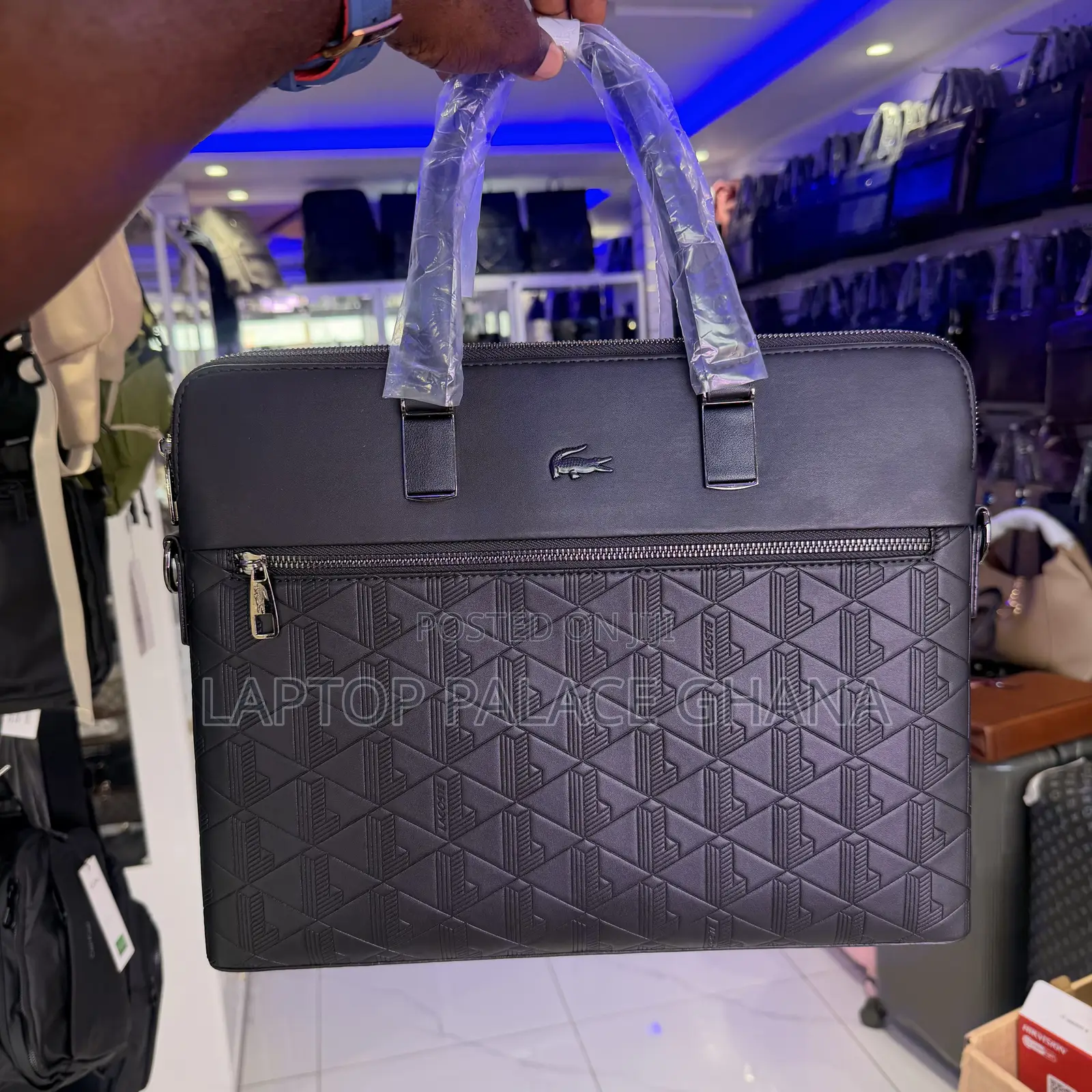 Lacoste Briefcase Leather Bag