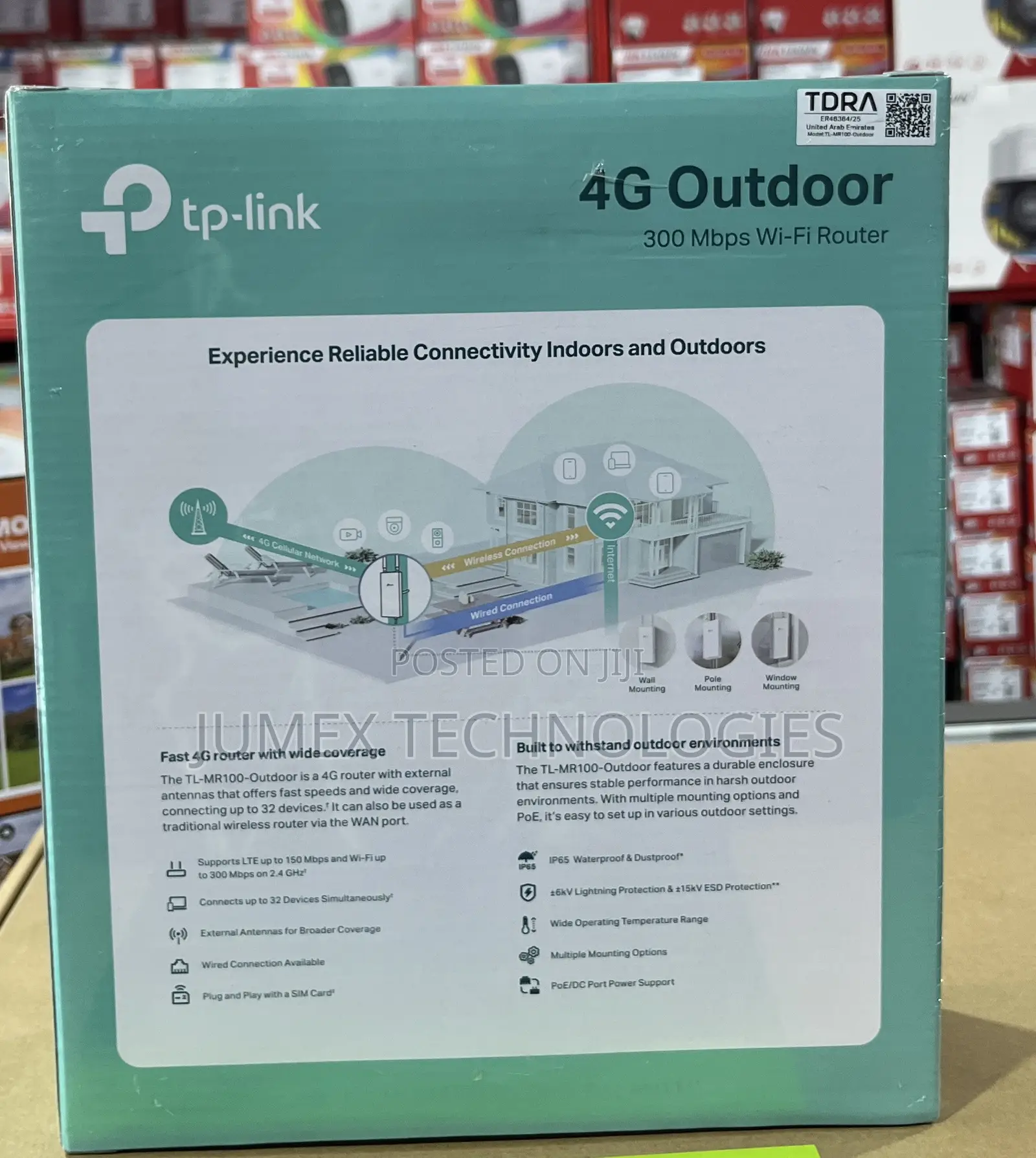 TP-Link 4g Outdoor Router 300mbps Wifi Tl-Mr100-Outdoor