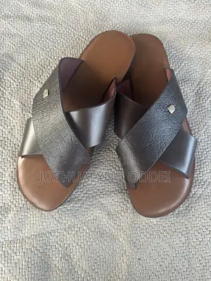 Brown Cross Sandals for Men.