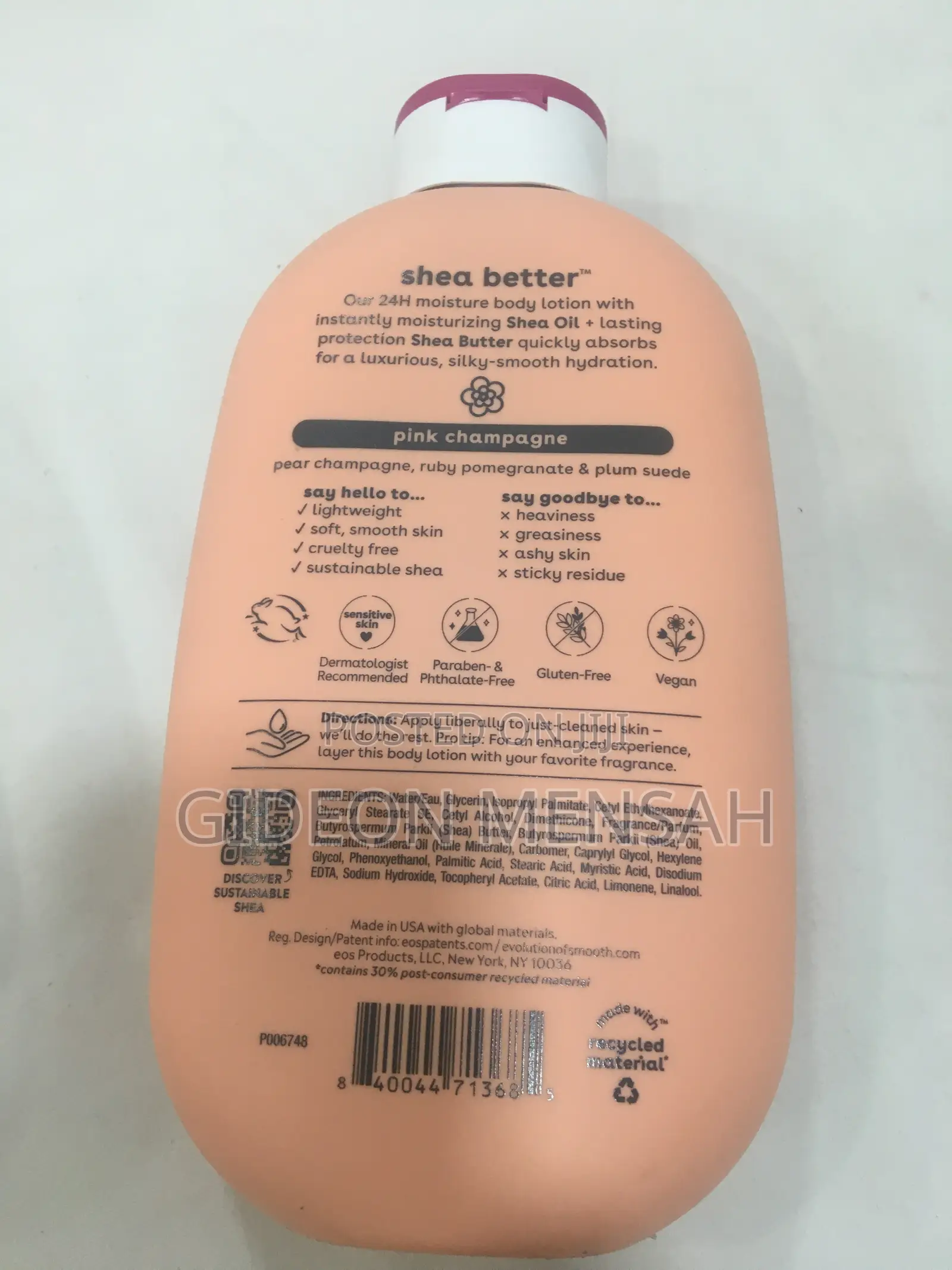 Original EOS Shea Better Cashmere Body Wash &24H Lotion-4Scents Availa