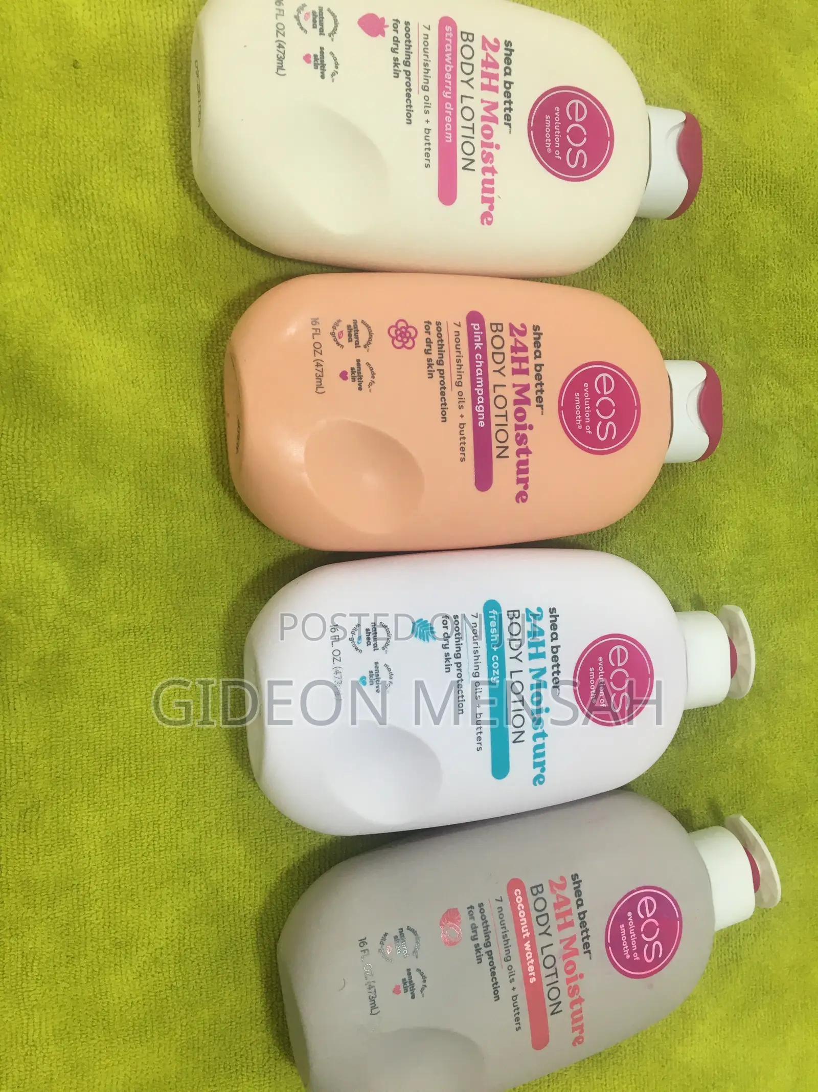 Original EOS Shea Better Cashmere Body Wash &24H Lotion-4Scents Availa