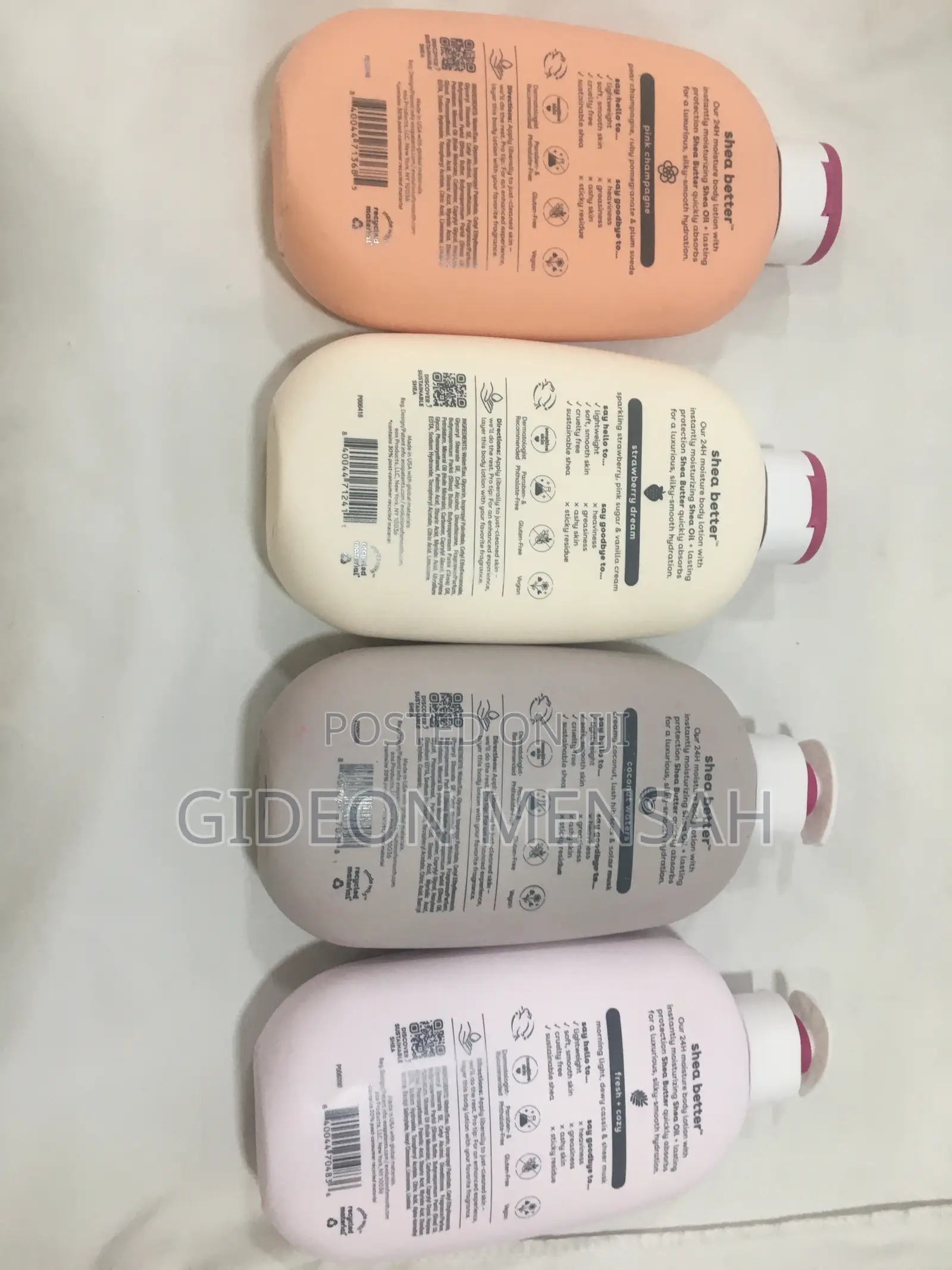 Original EOS Shea Better Cashmere Body Wash &24H Lotion-4Scents Availa