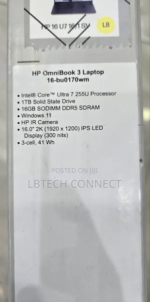 New Laptop HP OmniBook 5 16" 16GB Intel Core Ultra 7 SSD 1T