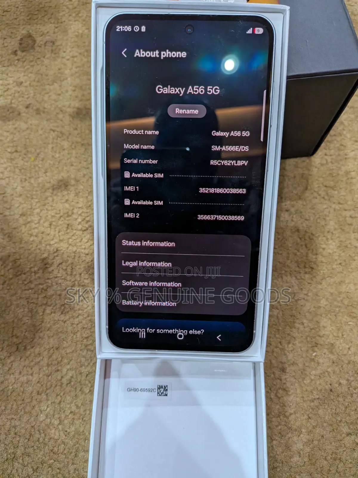 New Samsung Galaxy A56 256 GB White
