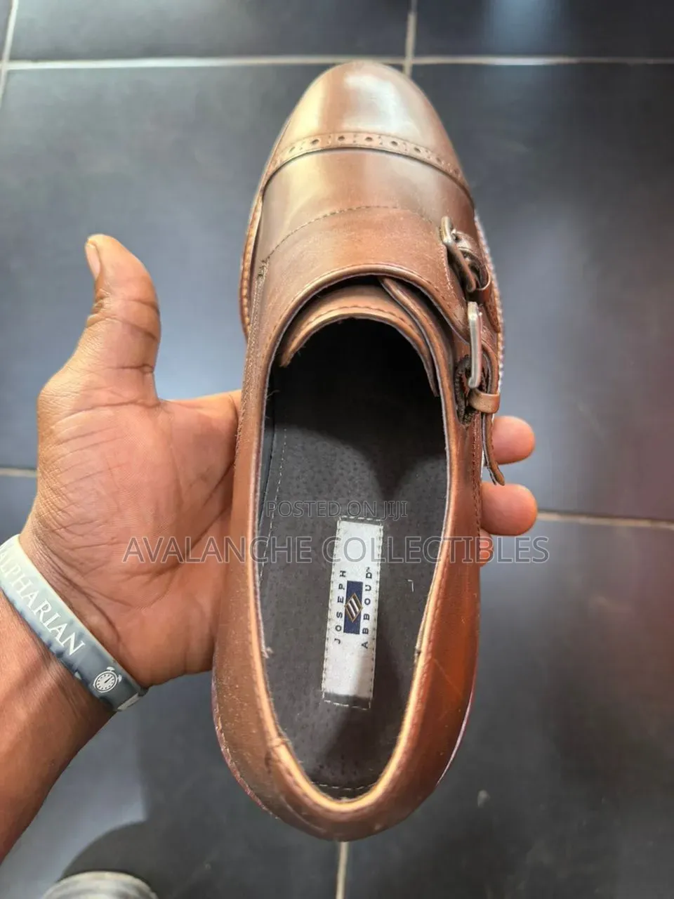 Joseph Abboud Double Monkstrap Brown Shoes 43.5