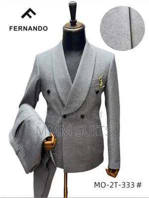 Timeless Turkish 2-Piece Double-Breasted Melano Men's Suit in Gray