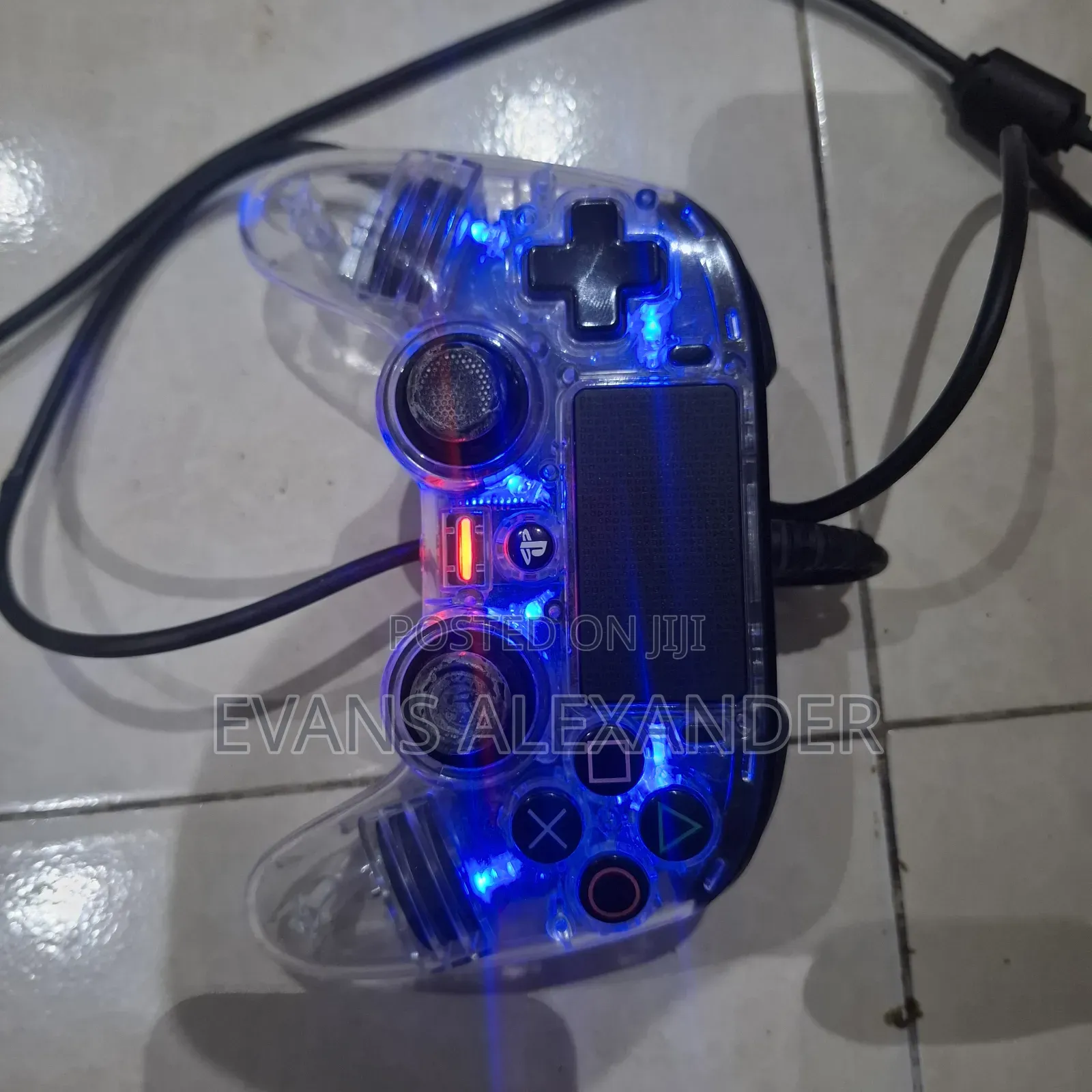 🎮 Transparent LED Wired Gaming Controller — GH₵150
