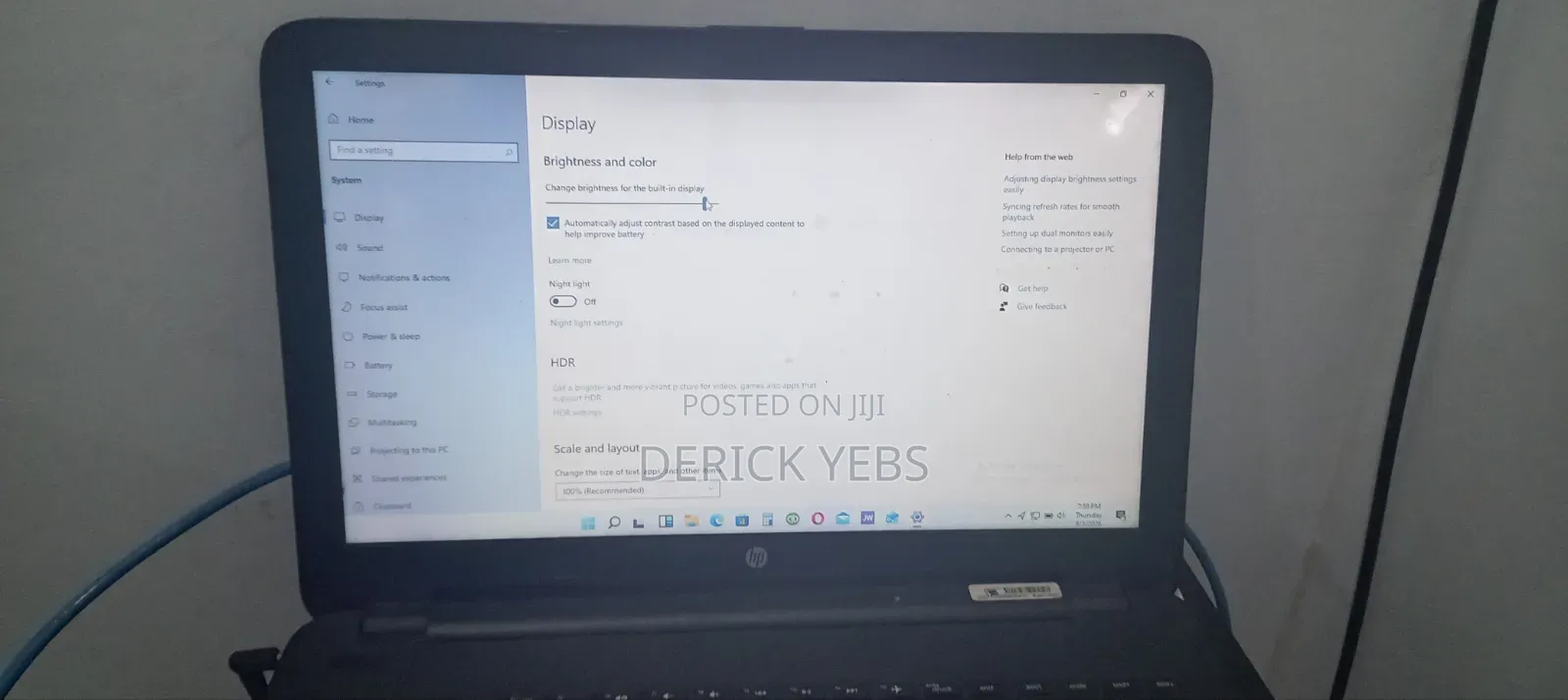 Laptop HP 250 G5 4GB Intel Core i3 HDD+SSD 256GB