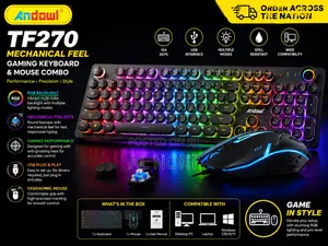 Mechanical Feel Gaming Keyboard & Mouse Combo – RGB – Black