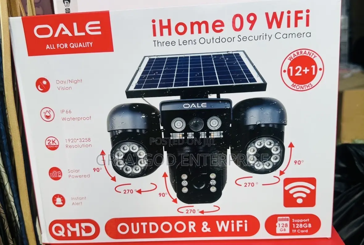 OALE iHome 09 WiFi Three Lens Outdoor Security Camera