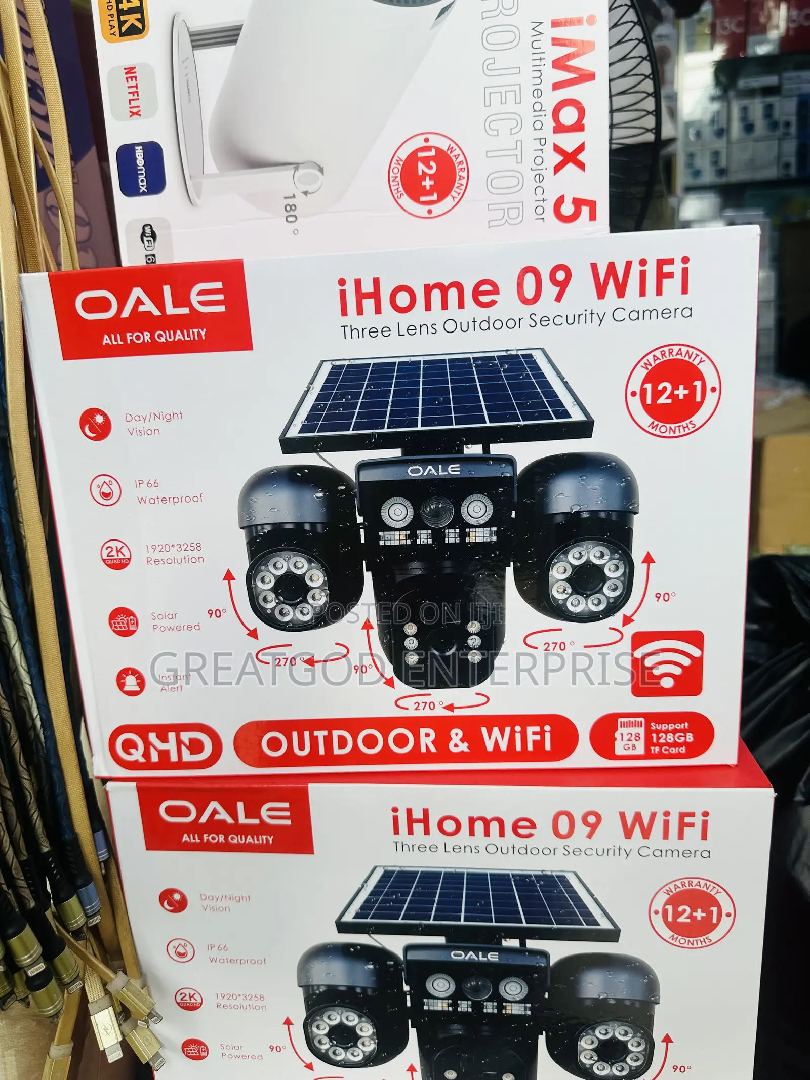 OALE iHome 09 WiFi Three Lens Outdoor Security Camera