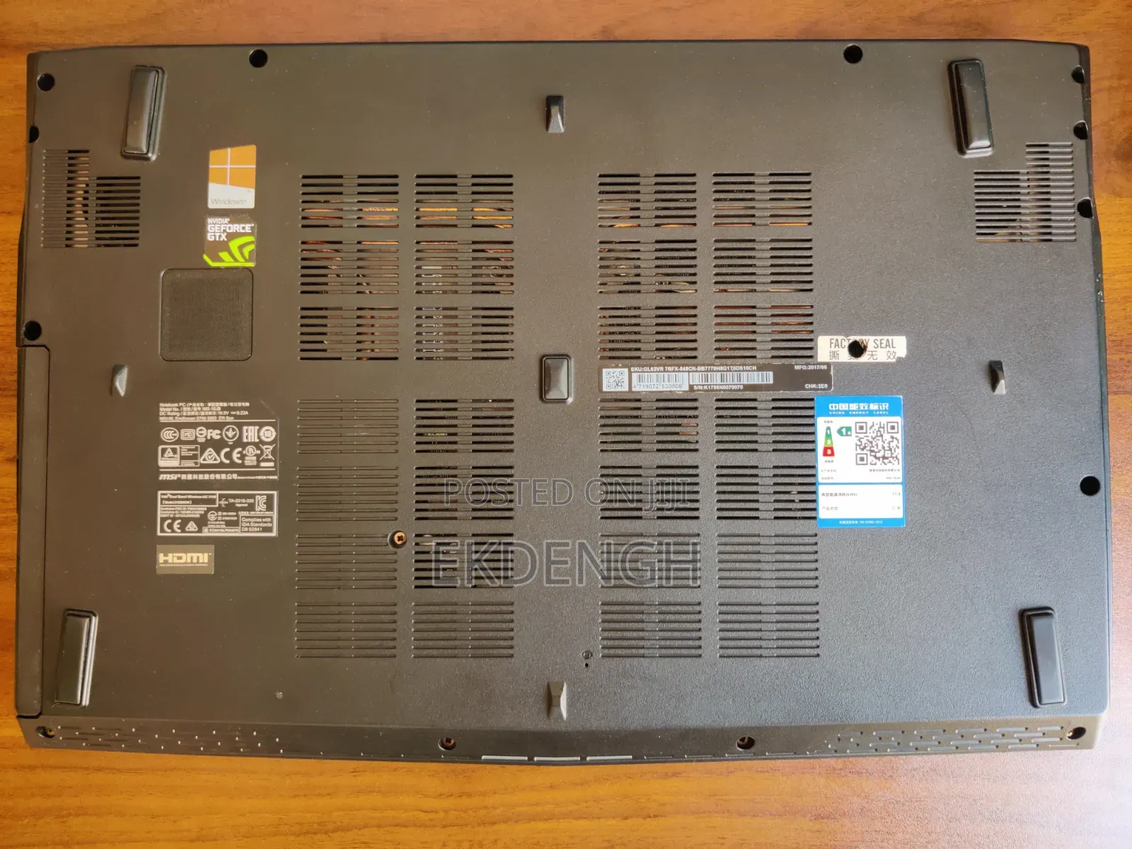 Laptop MSI GL62VR 7RFX 8GB Intel Core i5 HDD+SSD 750GB