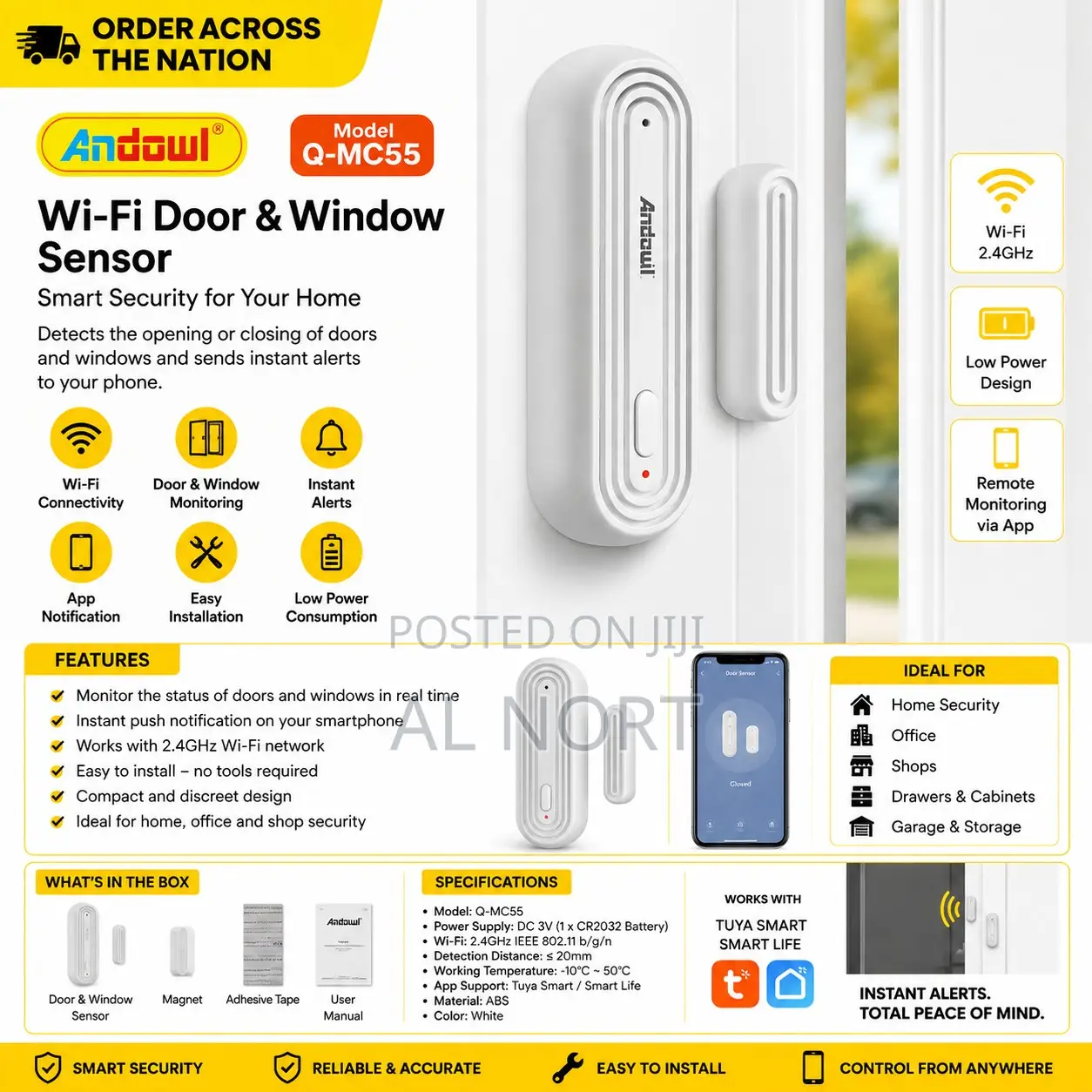 Andowl Q-Mc55 Wi-Fi Door & Window Sensor