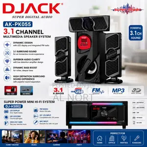 DJACK AK-PK055 3.1 Channel Multimedia Speaker System – Black