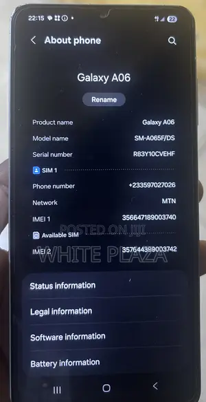 Samsung Galaxy A06 64 GB White
