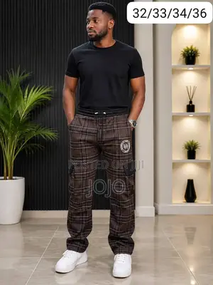 Men's Designer Cargo Jogger Pants - Rolls Royce Print