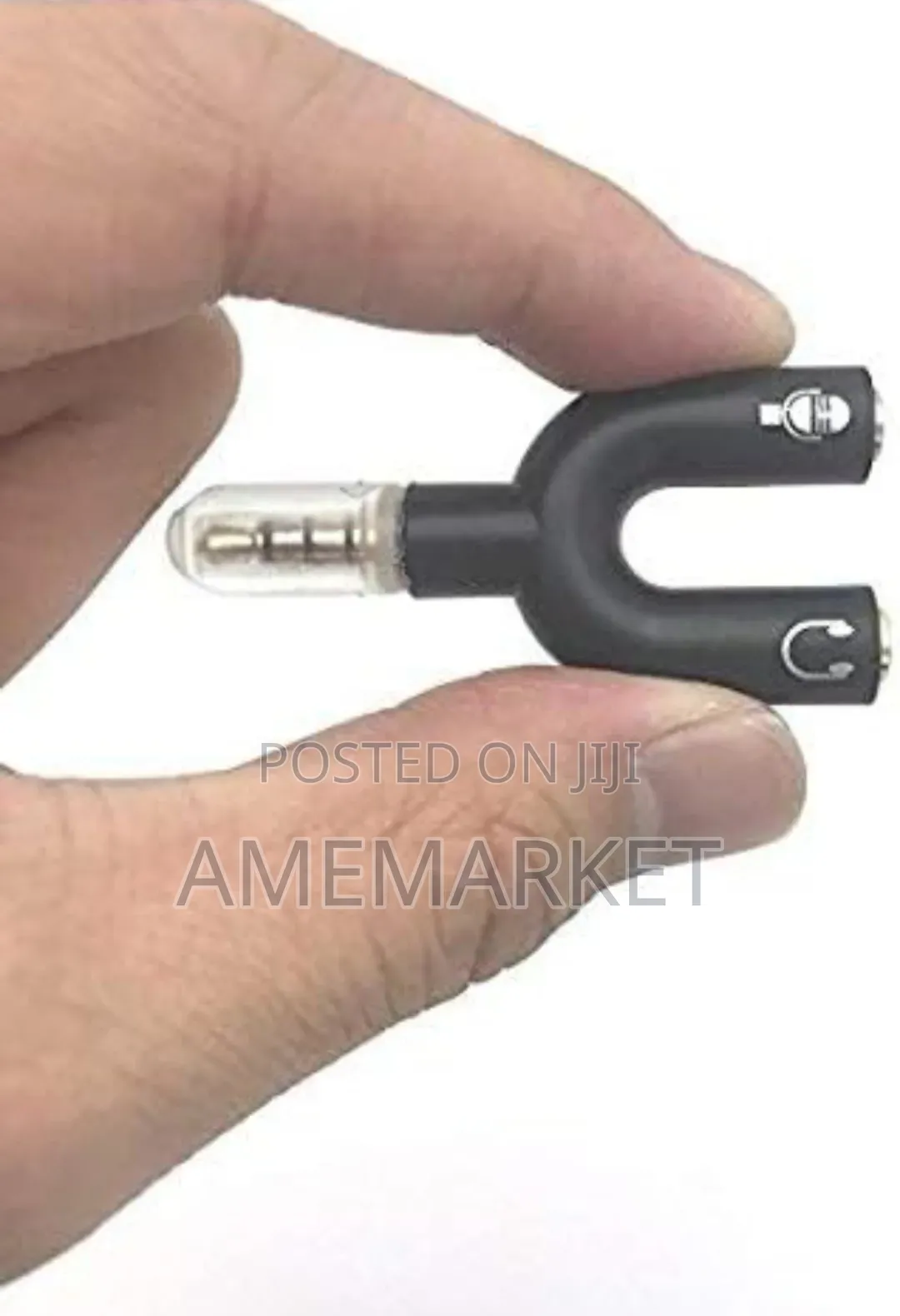U-Shape 3.5mm Headphone & Microphone Splitter Audio Adapter