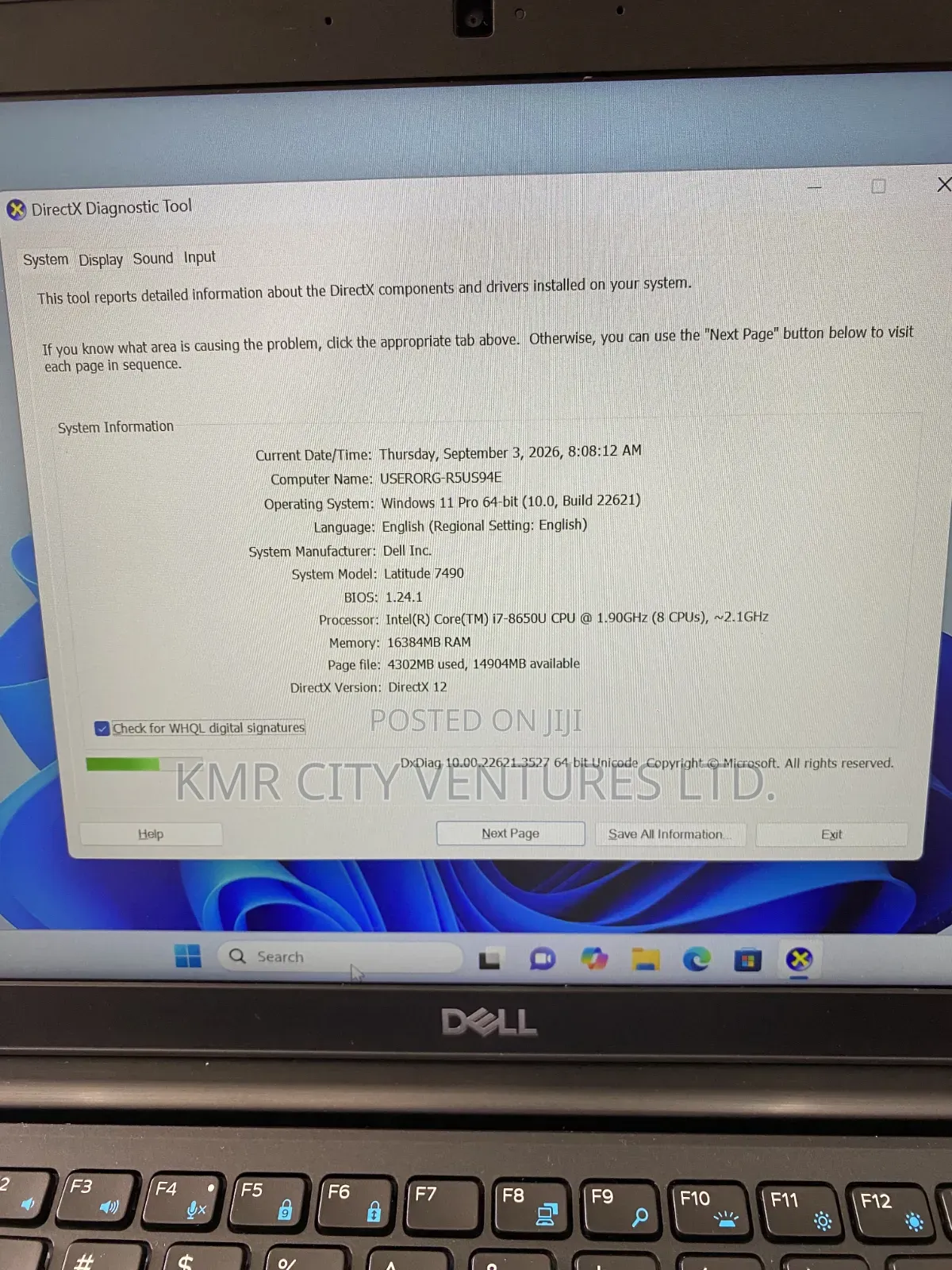 Laptop Dell Latitude 7490 16GB Intel Core i7 SSD 256GB