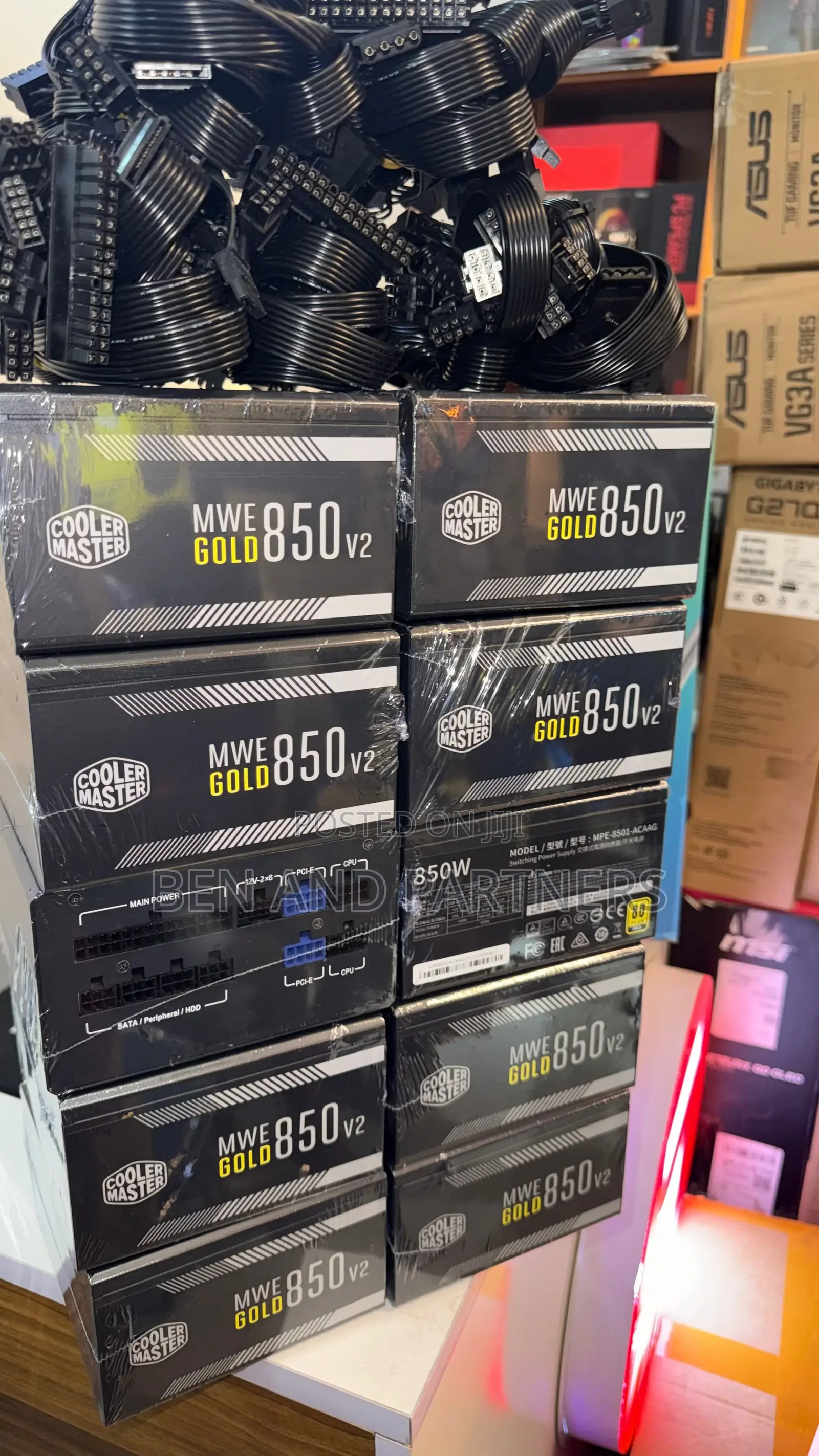 Cooler Master 850W, 80+ Gold, PCIE 5 / ATX 3.1Full Modular PSU