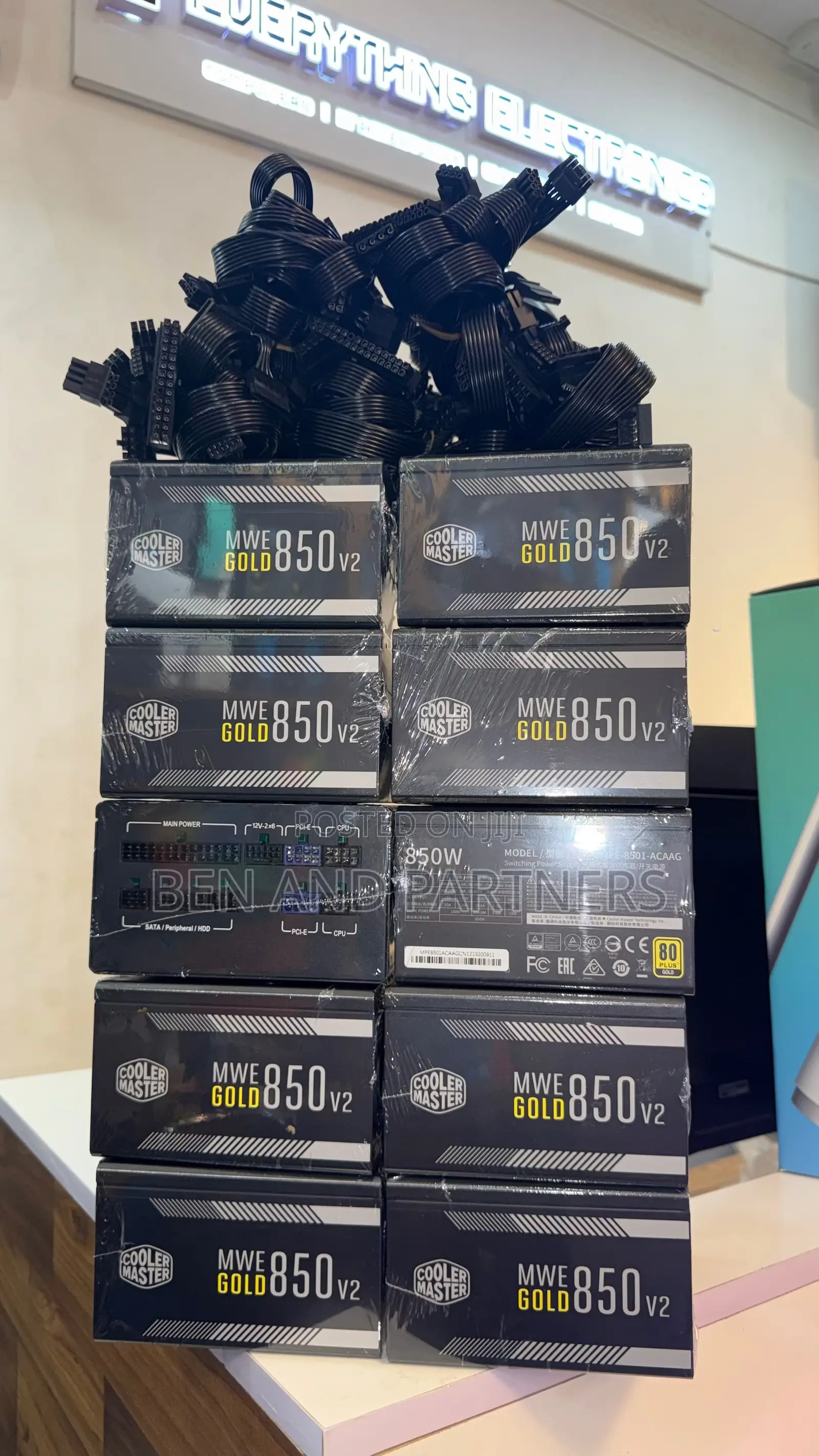 Cooler Master 850W, 80+ Gold, PCIE 5 / ATX 3.1Full Modular PSU