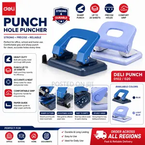 Deli Hole Punch – 2-Hole Paper Punch – Blue