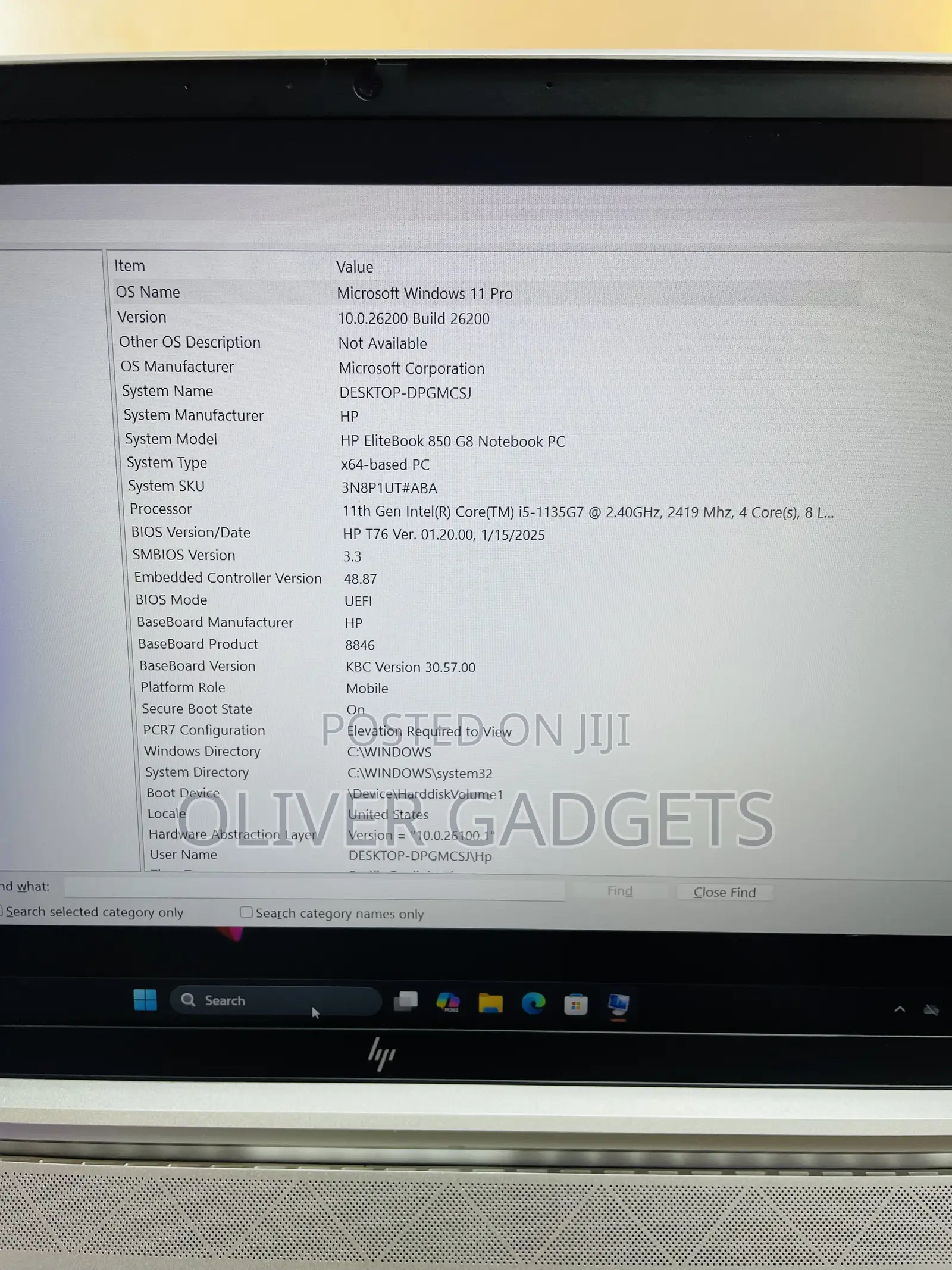Laptop HP EliteBook 850 G8 8GB Intel Core i5 SSD 256GB