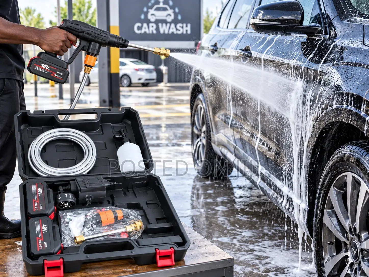 Cordless Portable High Pressure Car Wash Machine Gun Rechargeable