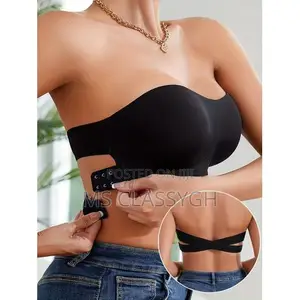 Strapless Push Up Bra Padded Seamles Silk Top Slip Off-Shoulder Bra -