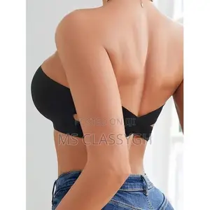 Strapless Push Up Bra Padded Seamles Silk Top Slip Off-Shoulder Bra -