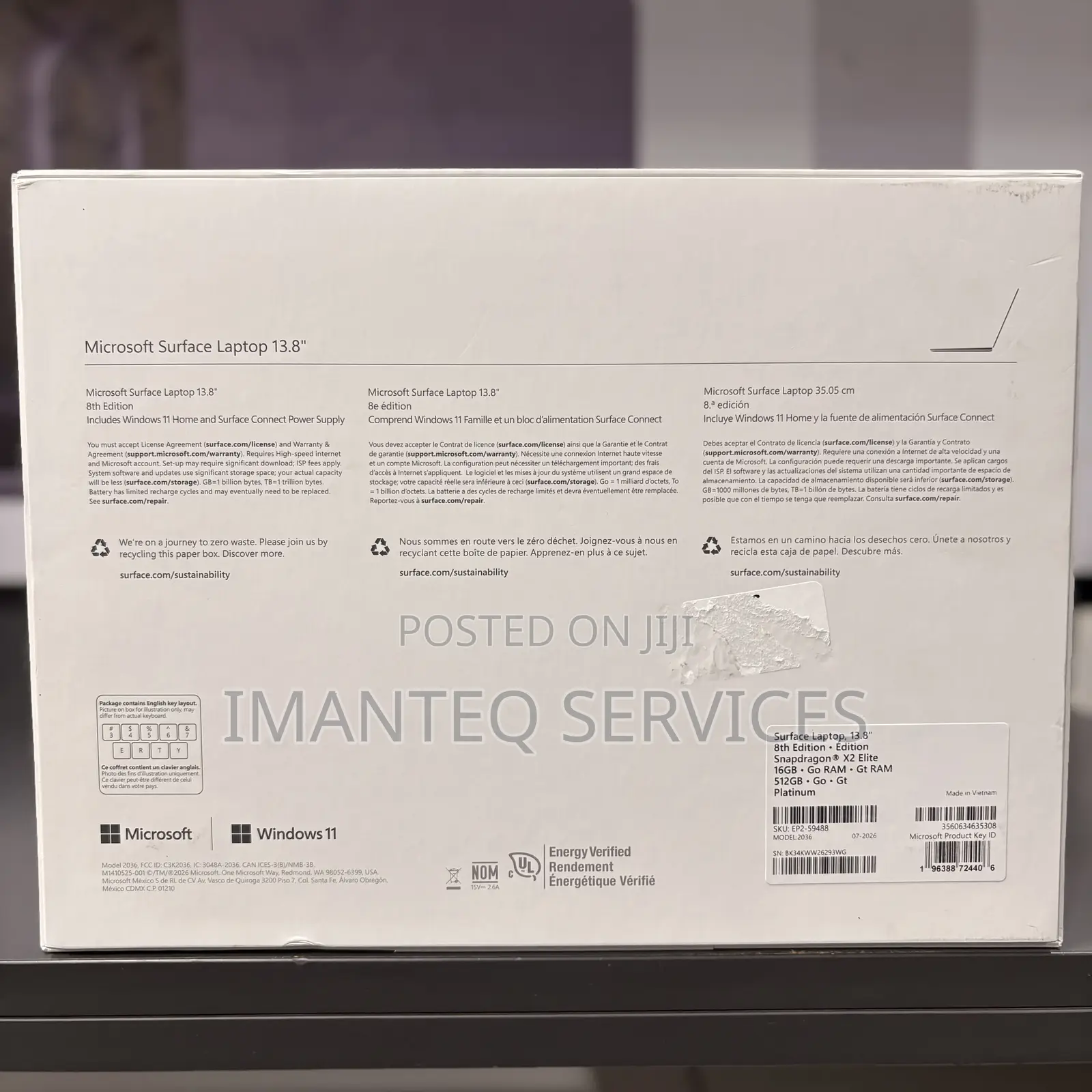 New Microsoft Surface Laptop 8 16GB Qualcomm Snapdragon X Elite 512GB